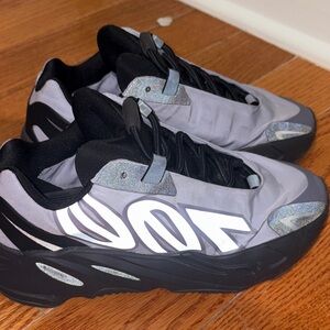 Yeezy Gray and Black Sneakers